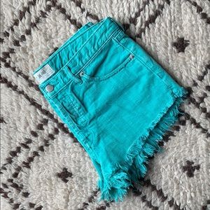 Free People Turquoise Shorts